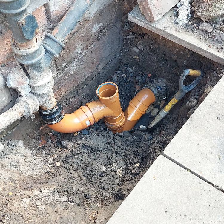 Emergency drain relocation service